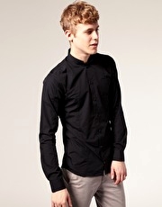 Junk De Luxe Inverted Collar Slim Fit Shirt
