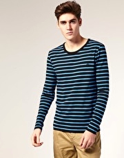 Junk De Luxe Long Sleeve Stripe Top