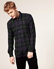 Junk De Luxe Mix Flannel Check Slim Fit Shirt