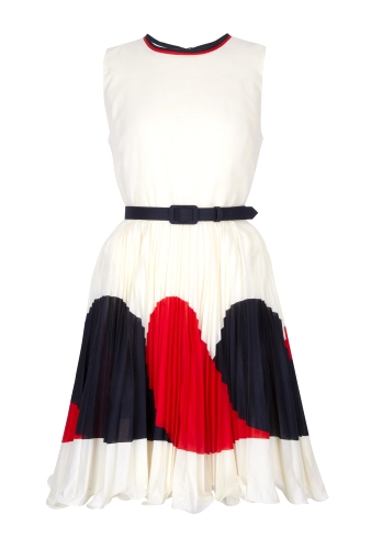 Justene Plisse Border Print Dress by Milly