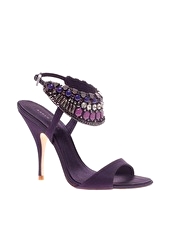 Karen Millen Fabulous Beaded Necklace Heeled Sandals
