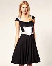 Karen Millen Graphic Panelled Tailored Full Dress