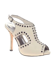 Karen Millen Graphic Panelling Stud Detail Sandals