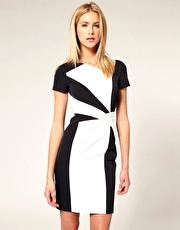 Karen Millen Hard Graphic Colour Block Dress