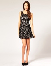 Karen Millen Modern Lace Tailoring Dress