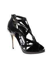 Karen Millen Monochrome Tribal Strappy Sandals