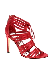 Karen Millen Satin Gladiator Heeled Sandals
