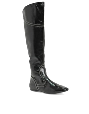 Karen Millen Soft Patent Flat Boot