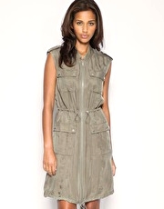 Karen Millen Soft Safari Zip Dress