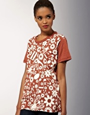 Karen Walker Note Print Boyfriend T-Shirt