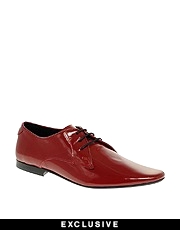 KG By Kurt Geiger Exclusive to ASOS Factory Patent Lace-Up Shoes