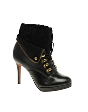 KG By Kurt Geiger Venus Elastic Cuff Lace Up Ankle Boot
