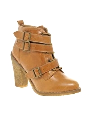 KG By Kurt Geiger Victor 3 Buckled Lace Up Ankle Boots