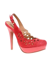KG Hermione Crystal Trim Platform Slingback Shoes