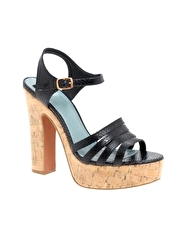 KG Hibiscus Cork Heeled Sandals