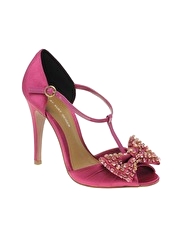 KG Janison Bow Front Peep Toe T-Bar Heeled Shoes
