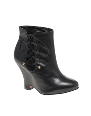 KG Vixen Lace Side Wedge Ankle Boot