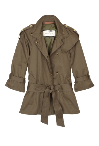 Khaki Hala Cropped Trench by By Malene Birger