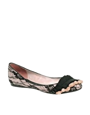Killah Alphonesine Vintage-Look Lace Ballet Flats