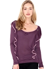 Killah Freak Ruffle Detail Long Sleeved T-Shirt