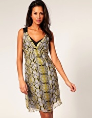 Kookai African Print Silk Dress