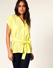 Kookai Bright Belted Shirt