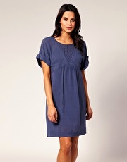 Kookai Cheesecloth Broderie Insert Dress - 2