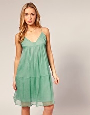 Kookai Crinkle Silk Sun Dress