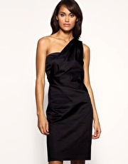 Kookai One Shoulder Sateen Dress