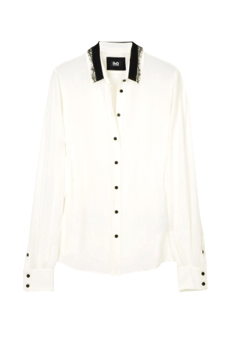 Lace Collar Crepe Blouse by D&G Dolce & Gabbana