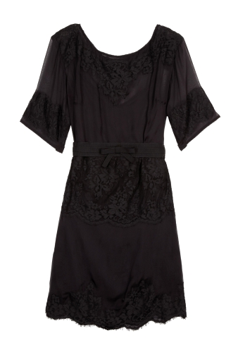Lace Panelled Grosgrain Belt Dress by D&G Dolce & Gabbana