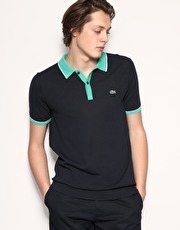 Lacoste Contrast Collar Knitted Polo Shirt