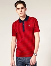Lacoste Striped Jersey Slim Fit Polo Shirt