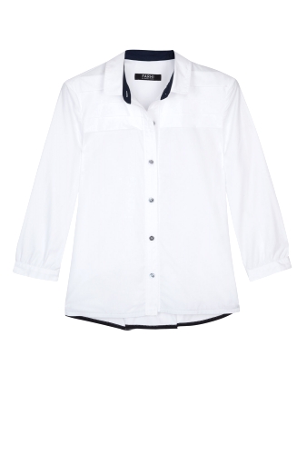 Lady Blue Cotton Shirt by Farhi by Nicole Farhi