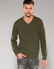 Lambswool Army V-Neck