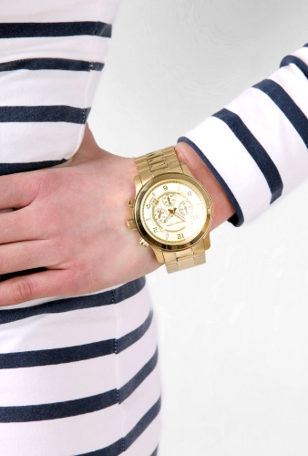 Large Gold Chronograph by Michael Kors Watches