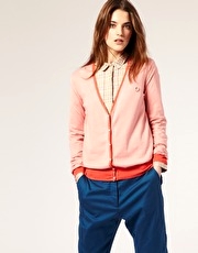 Laurel Wreath Collection By Richard Nicoll Tipped Cashmere Mix Cardigan