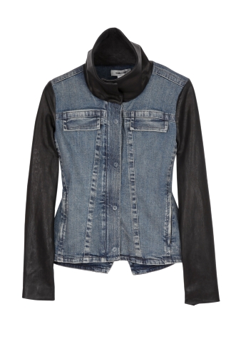 Leather & Denim Jacket by Helmut Lang