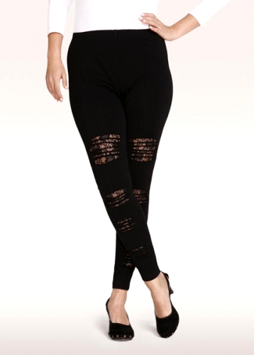 Leggings med spets