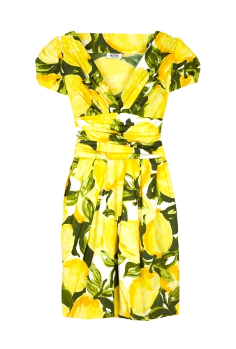Lemon Print Poplin Dress by Moschino Cheap & Chic
