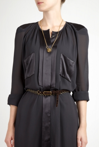 Leopard Kit Leather & Chain Belt by Elegantly Waisted