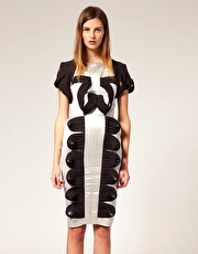 LiLee For ASOS Corded Satin Pencil Dress