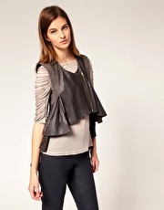 LiLee For ASOS Leather And Suede Waistcoat