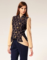 LiLee For ASOS Wool And Lace Jacket