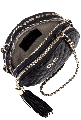 Lily Glam Quilted Oval Cross Body by D&G Dolce & Gabbana