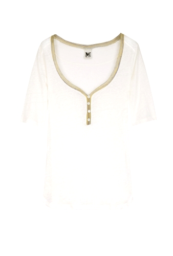 Linen Button Top by M Missoni