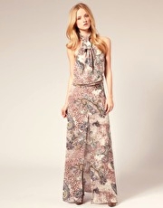 Lisa Jayne Dann Paisley Print Halter Maxi Dress
