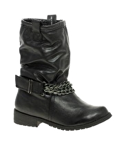 London Rebel Curb Chain Biker Boot