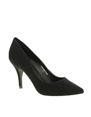 London Rebel Kitten Heel Court Shoe