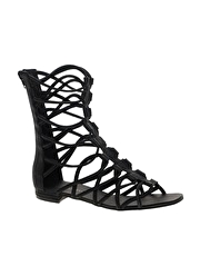 London Rebel Lace Up Gladiator Sandals